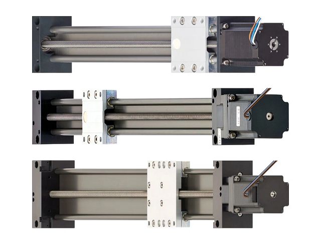 Screw driven linear actuators outfitted with stepper motors ideal for DIY 3D printers