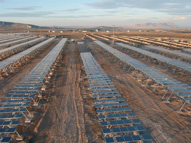 Conergy AG solar farm that utilizes UV-resistant plastic bearings