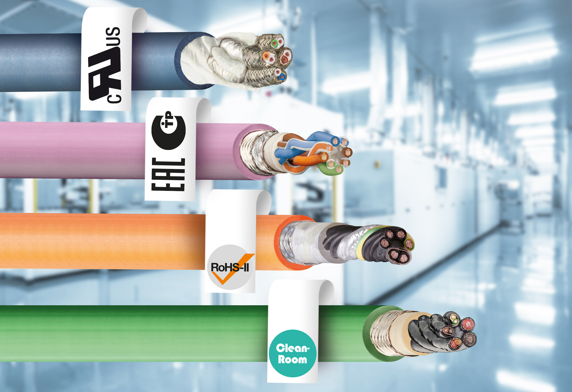various flexible cables available from igus