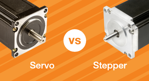 servo motor vs stepper motor graphic
