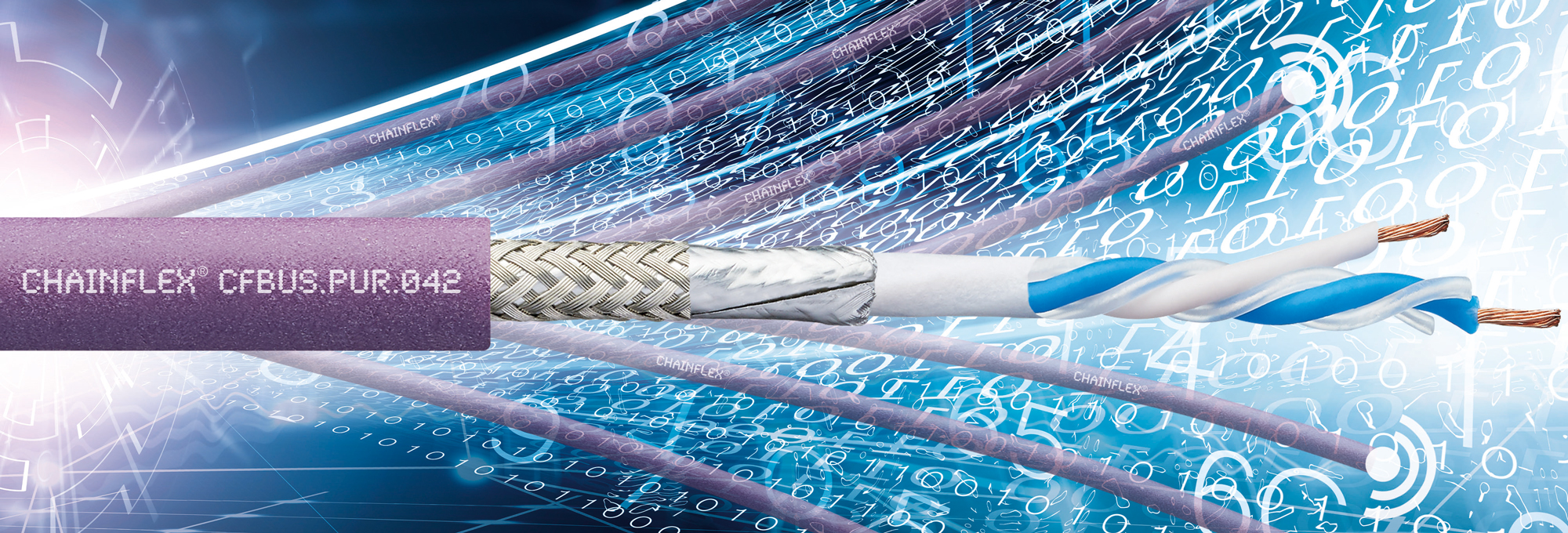 A single pair ethernet cable from igus