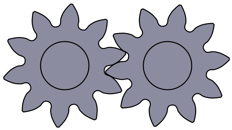 spur gears meshing together