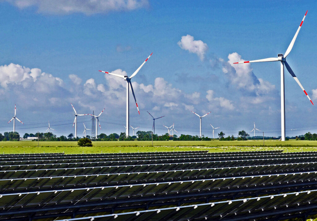 Wind and solar power form the basis of renewable energy generation in green manufacturing