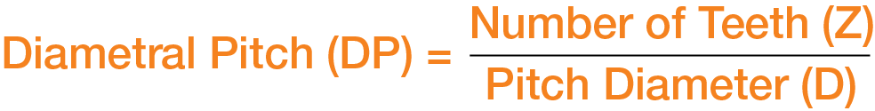 Formula for calculating diametral pitch