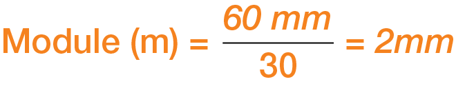 Example gear module calculation