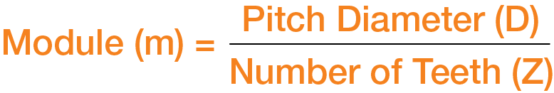 Formula for calculating gear module