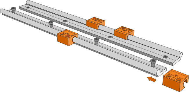 Lining up linear rails step 5