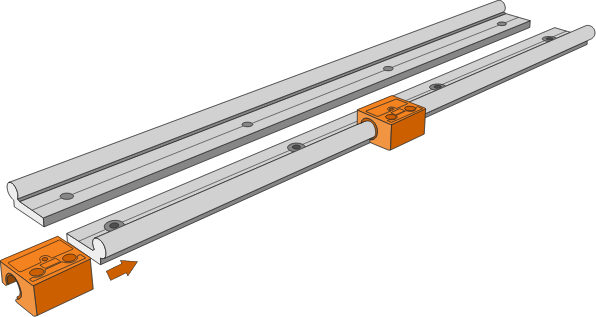 Lining up linear rails step 3