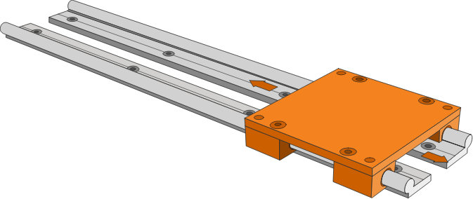 Lining up linear rails step 8