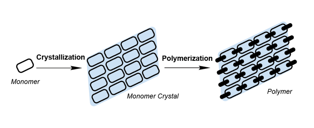 Diagram showing the basic polymerization process