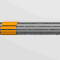 Gif rendering of a sliding linear bearing moving back and forth across a shaft with dirt on it