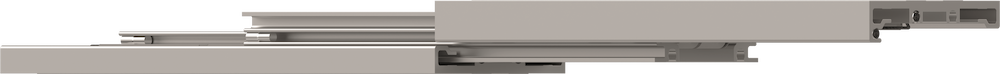 Side view of a drylin telescopic rail